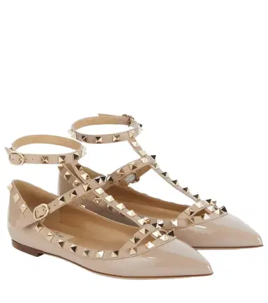 Valentino Garavani Rockstud patent leather ballet flats | Thumbnail 1