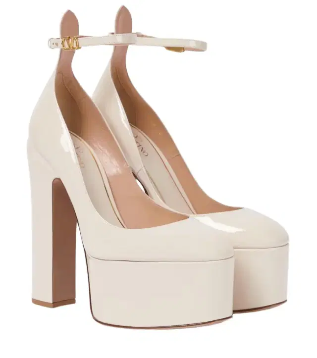 Valentino Garavani Tan-Go patent leather platform pumps