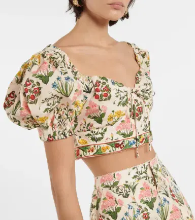 Agua by Agua Bendita Palmarosa cotton crop top | Thumbnail 4