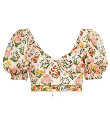 Agua by Agua Bendita Palmarosa cotton crop top | Thumbnail 1
