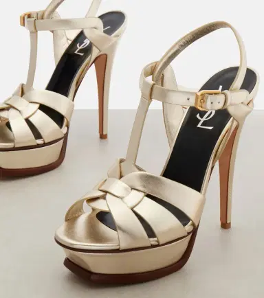 Saint Laurent Tribute 135 leather platform sandals | Thumbnail 2 Saint Laurent Tribute 135 leather platform sandals | Thumbnail 2