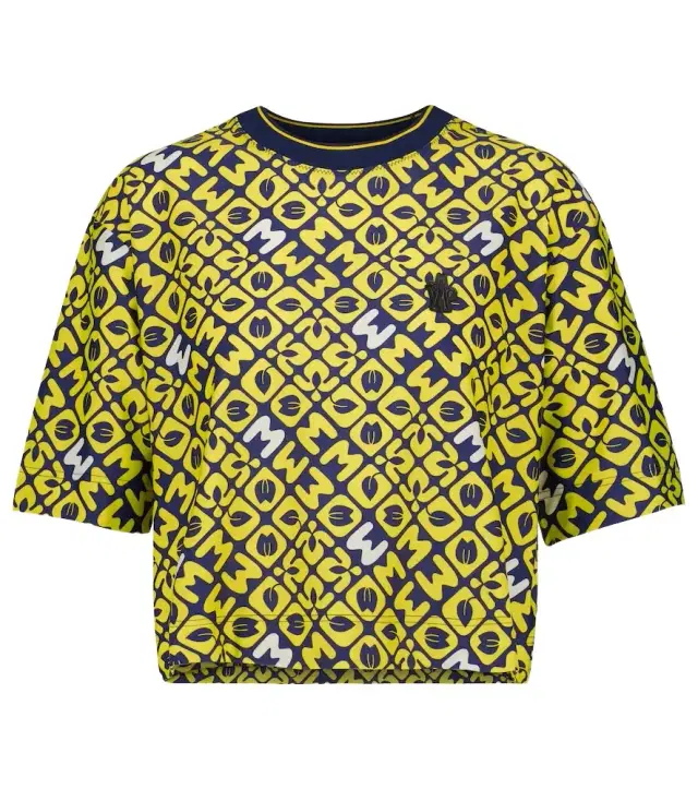 Printed cropped T-shirt