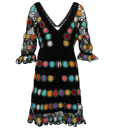 Anna Kosturova Bouquet crochet cotton minidress | Thumbnail 1