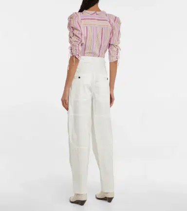 Isabel Marant Ferima high-rise tapered cotton pants | Thumbnail 3 Isabel Marant Ferima high-rise tapered cotton pants | Thumbnail 3