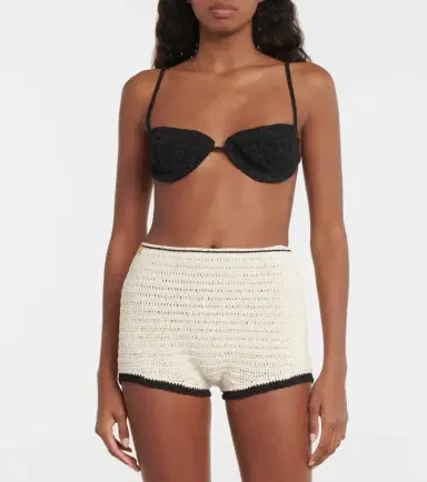 Magda Butrym Crocheted cotton-blend bra | Thumbnail 2