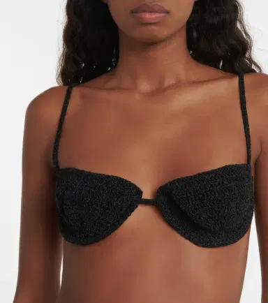 Magda Butrym Crocheted cotton-blend bra | Thumbnail 4