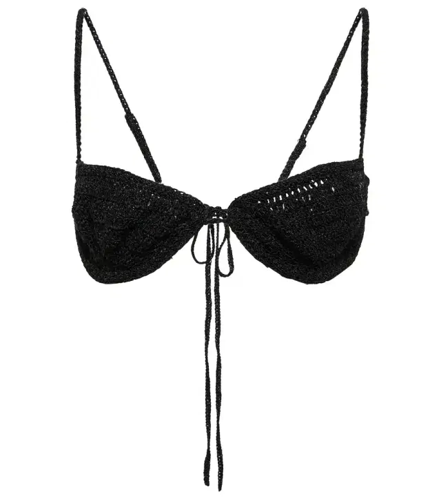 Magda Butrym Crocheted cotton-blend bra