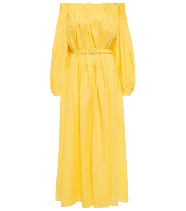 Gabriela Hearst Martha off-shoulder linen maxi dress