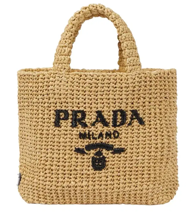 Small crochet raffia-effect shopper