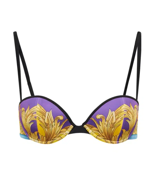Versace Printed balconette bikini top