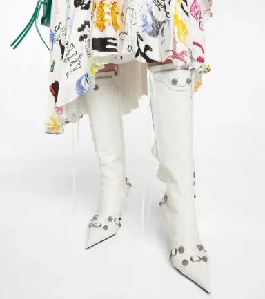 Balenciaga Cagole leather knee-high boots | Thumbnail 5