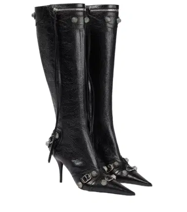 Balenciaga Cagole leather knee-high boots | Thumbnail 1 Balenciaga Cagole leather knee-high boots | Thumbnail 1