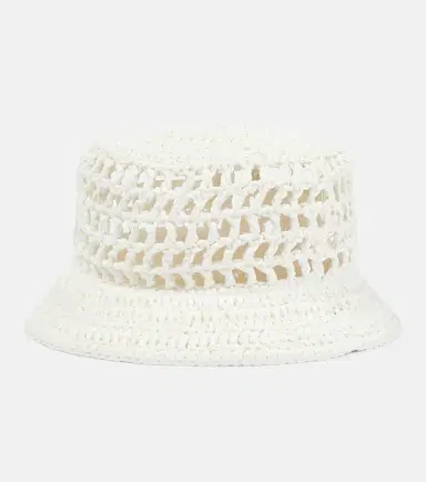 Prada Raffia-effect bucket hat | Thumbnail 3