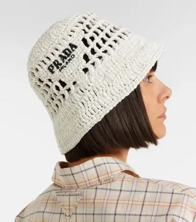 Prada Raffia-effect bucket hat | Thumbnail 5