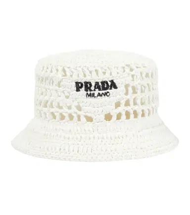 Prada Raffia-effect bucket hat | Thumbnail 1