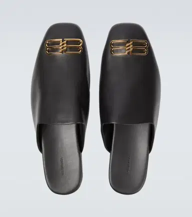 Balenciaga Cosy BB leather slippers | Thumbnail 3 Balenciaga Cosy BB leather slippers | Thumbnail 3