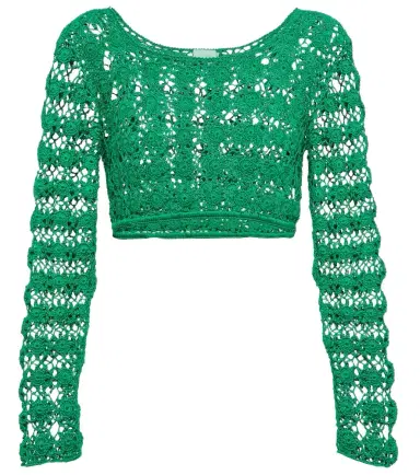Anna Kosturova Bella crochet cotton crop top | Thumbnail 1