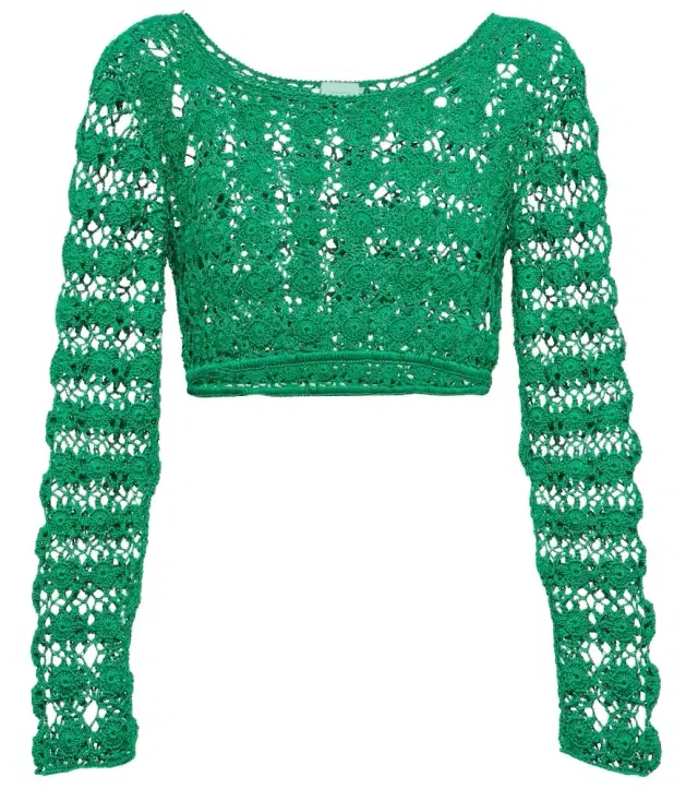Anna Kosturova Bella crochet cotton crop top