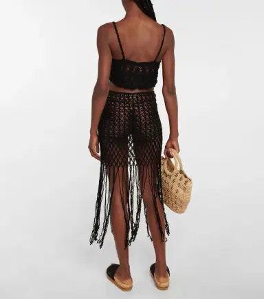 Anna Kosturova Bianca crochet crop top | Thumbnail 3