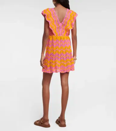 Anna Kosturova Melissa crocheted cotton minidress | Thumbnail 3