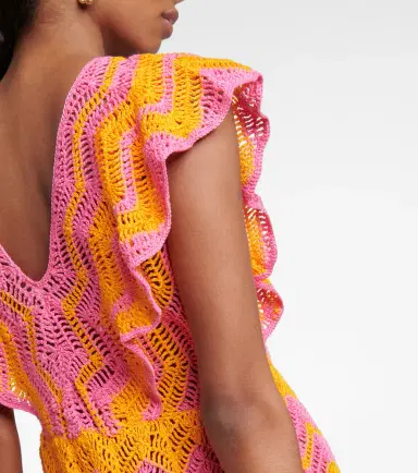 Anna Kosturova Melissa crocheted cotton minidress | Thumbnail 5