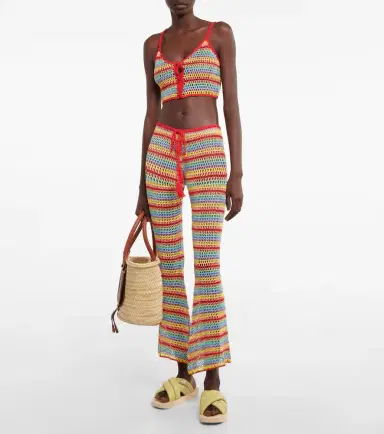 Anna Kosturova Striped crochet crop top | Thumbnail 2