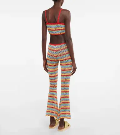 Anna Kosturova Striped crochet crop top | Thumbnail 3