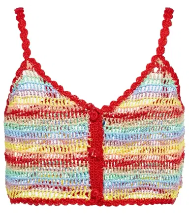 Anna Kosturova Striped crochet crop top | Thumbnail 1