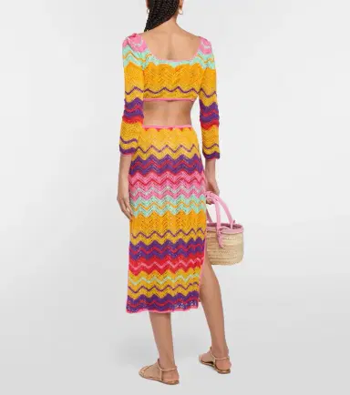 Anna Kosturova Chevron crochet crop top | Thumbnail 3