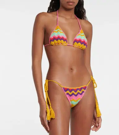 Anna Kosturova Crochet cotton bikini top | Thumbnail 2
