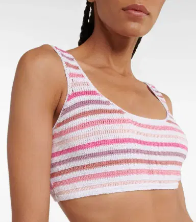 Anna Kosturova Striped crochet crop top | Thumbnail 2