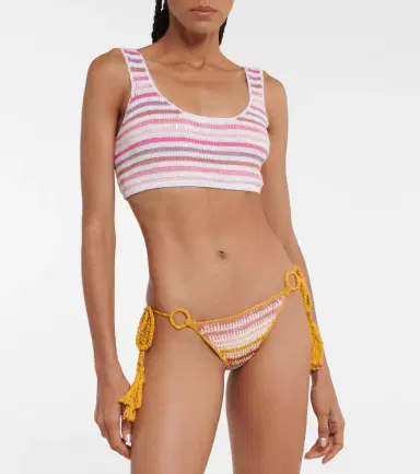 Anna Kosturova Striped crochet crop top | Thumbnail 3
