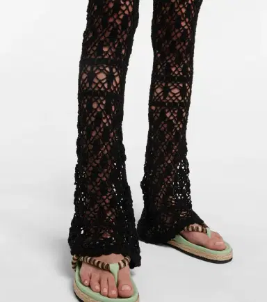 Anna Kosturova Bianca crocheted cotton pants | Thumbnail 5