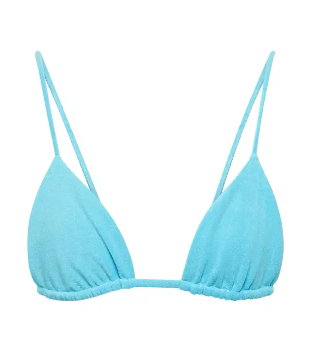 JADE SWIM Via terry triangle bikini top