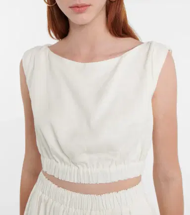 SIR Linen crop top | Thumbnail 4