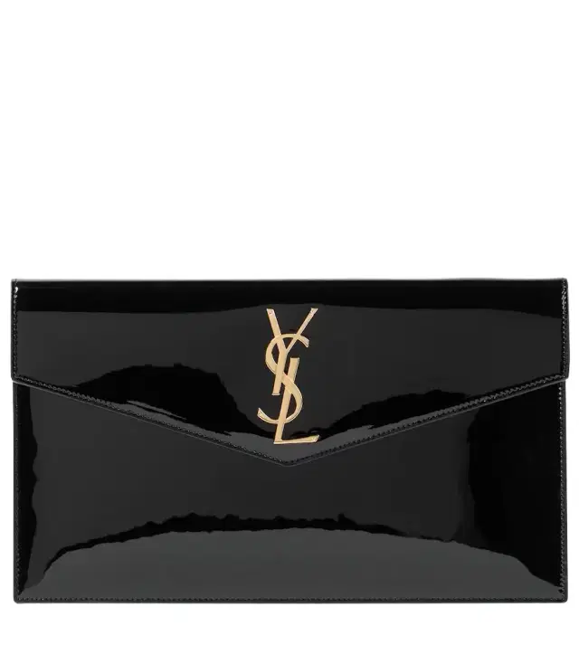Saint Laurent Uptown patent leather clutch