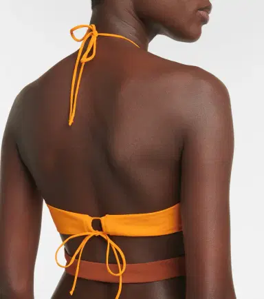 Nensi Dojaka Ruched halterneck bikini top | Thumbnail 2