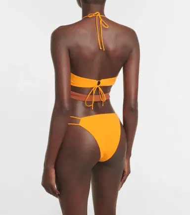 Nensi Dojaka Ruched halterneck bikini top | Thumbnail 5