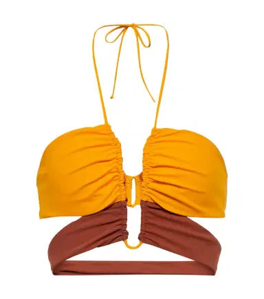 Nensi Dojaka Ruched halterneck bikini top | Thumbnail 1