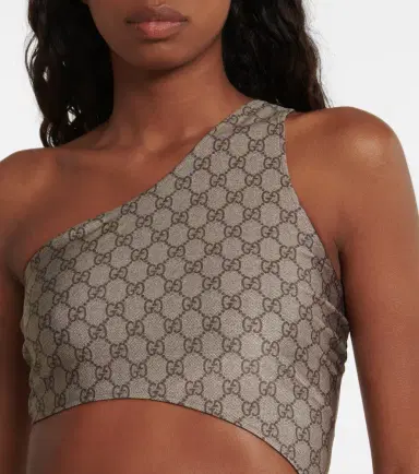 Gucci GG cutout one-shoulder swimsuit | Thumbnail 3