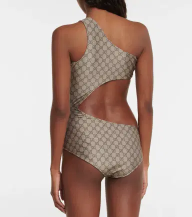 Gucci GG cutout one-shoulder swimsuit | Thumbnail 4