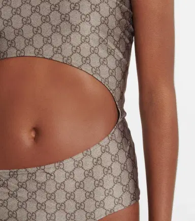 Gucci GG cutout one-shoulder swimsuit | Thumbnail 5