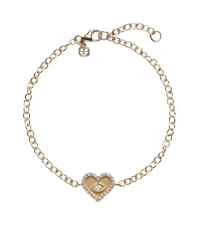 Sydney Evan 14kt gold bracelet with diamonds