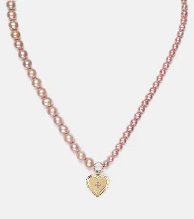 Sydney Evan 14kt gold necklace with pearls | Thumbnail 2