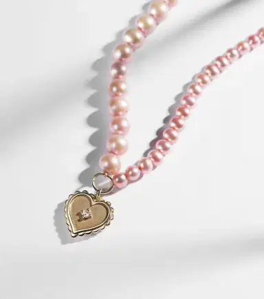 Sydney Evan 14kt gold necklace with pearls | Thumbnail 6