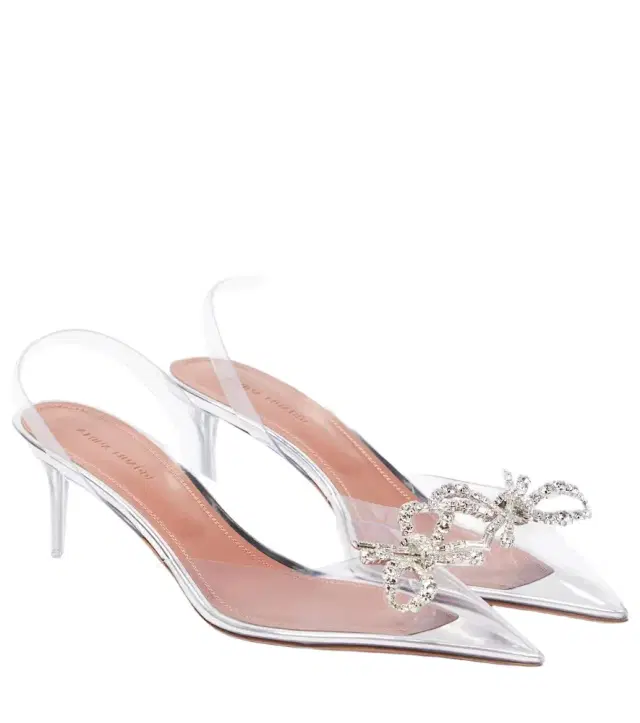 Amina Muaddi Rosie embellished slingback pumps