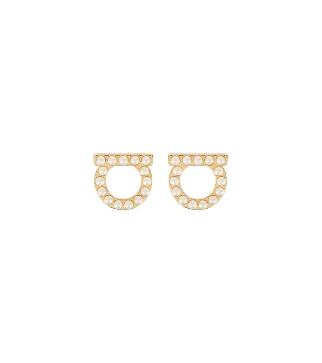Ferragamo Gancio faux pearl-embellished earrings