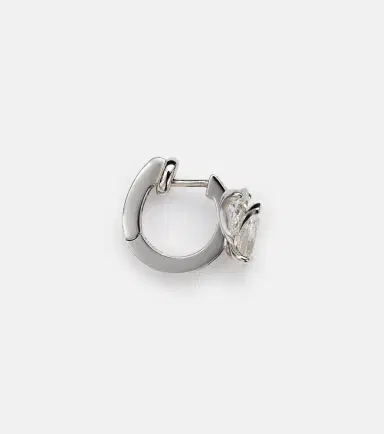 Repossi Serti Sur Vide 24kt white gold single earring with diamonds | Thumbnail 4 Repossi Serti Sur Vide 24kt white gold single earring with diamonds | Thumbnail 4