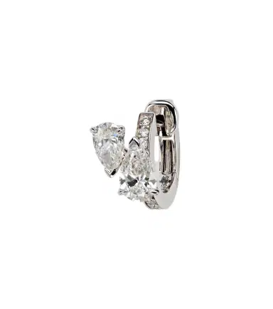 Repossi Serti Sur Vide 24kt white gold single earring with diamonds | Thumbnail 1 Repossi Serti Sur Vide 24kt white gold single earring with diamonds | Thumbnail 1