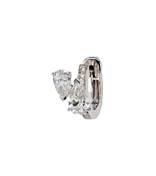 Repossi Serti Sur Vide 24kt white gold single earring with diamonds